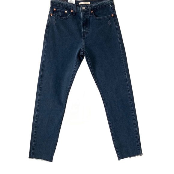 Levi’s Premium Wedgie Frayed Hem Jeans High Rise Button Fly 27 - Picture 2 of 11